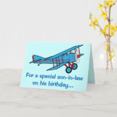 Carte Joyeux Fils-en-Belle d'anniversaire (Fleur jaune)