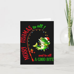 Carte Joyeux Fishmas à Tous les Pêcheurs Drôles de Noël