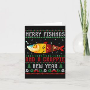 Carte Joyeux Fishmas Et Une Nouvelle Année Crêpe Ugly Fi
