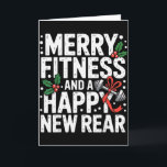 Carte Joyeux Fitness Bonne Année Entraînement Fessier Fi<br><div class="desc">Joyeux Fitness Bonne Année Entraînement Fessier Fitmas Christmas</div>