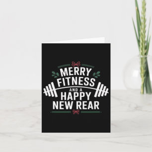 Carte Joyeux Fitness Et Happy New Arrière Drôle Gym Love