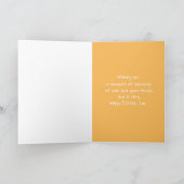 Carte Joyeux Fleurs de Tulipe de lapin de Pâques (Intérieur)