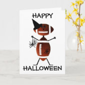 Carte Joyeux football d'Halloween (Fleur jaune)