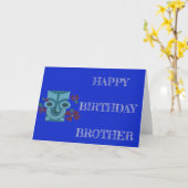 Carte Joyeux frère d'anniversaire (Fleur jaune)