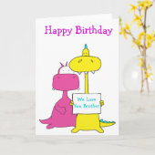 Carte Joyeux frère d'anniversaire (Fleur jaune)