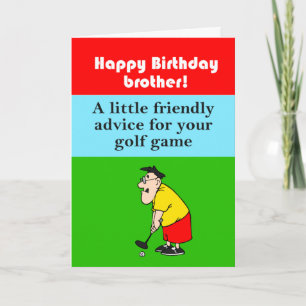 Carte joyeux frère joyeux golfeur d'anniversaire