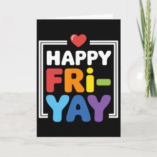 Carte Joyeux Fri-yay Drôle Prof de Vie Week-end Jeu de M