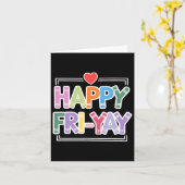 Carte Joyeux Fri-yay Funny Enseignant Vie Week-end Pun H (Fleur jaune)