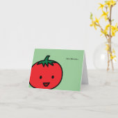 Carte Joyeux Fruit de tomate de légumes rouges (Fleur jaune)