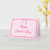 Carte Joyeux Galentine's Day Girly Pink Gal ami Pal (Fleur jaune)