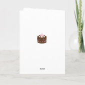 Carte Joyeux gâteau au chocolat d'anniversaire et Affirm (Dos)