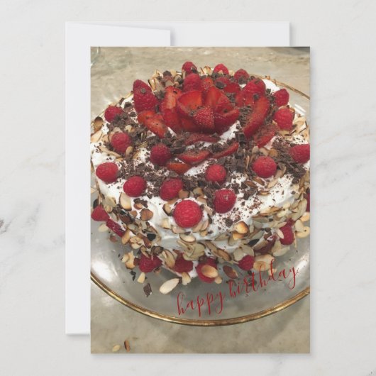 Carte Joyeux gâteau Berry Birthday (Devant)