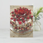 Carte Joyeux gâteau Berry Birthday (Debout devant)