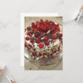 Carte Joyeux gâteau Berry Birthday (Devant/Arrière en situation)