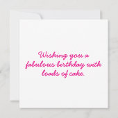 Carte Joyeux gâteau d'anniversaire (Dos)