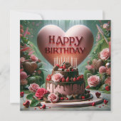 Carte Joyeux gâteau d'anniversaire (Devant)