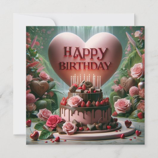 Carte Joyeux gâteau d'anniversaire (Devant)