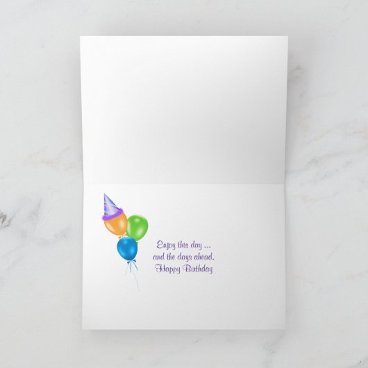 Carte Joyeux gâteau d'anniversaire (Intérieur)