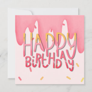 Carte Joyeux gâteau d'anniversaire