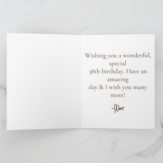 Carte Joyeux gâteau d'anniversaire illustration Minimale (Intérieur)