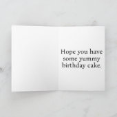 Carte Joyeux gâteau de fête de Yummy anniversaire (Intérieur)
