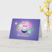 Carte Joyeux gâteau du 20e anniversaire (Fleur jaune)