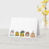 Carte Joyeux gâteaux d'anniversaire (Fleur jaune)
