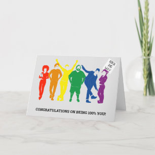 Carte Joyeux Gay Pride Félicitations pour votre Coming O