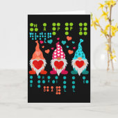 Carte Joyeux Gnomes de la Saint-Valentin Braille Amour – (Fleur jaune)