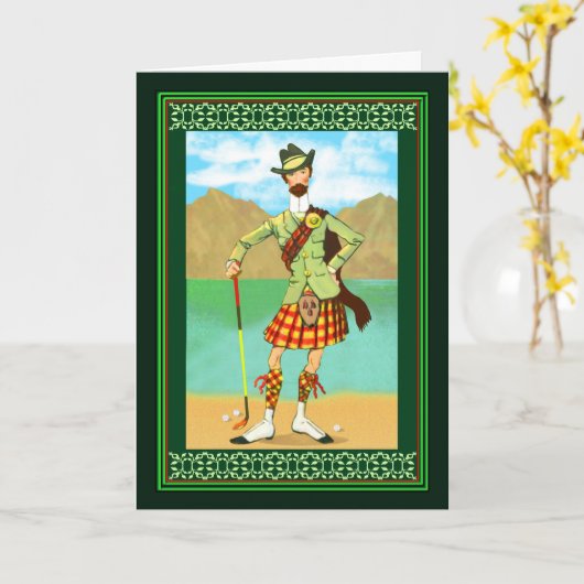 Carte Joyeux Golf d'anniversaire (Fleur jaune)