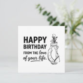 Carte Joyeux golfeur d'anniversaire (Debout devant)