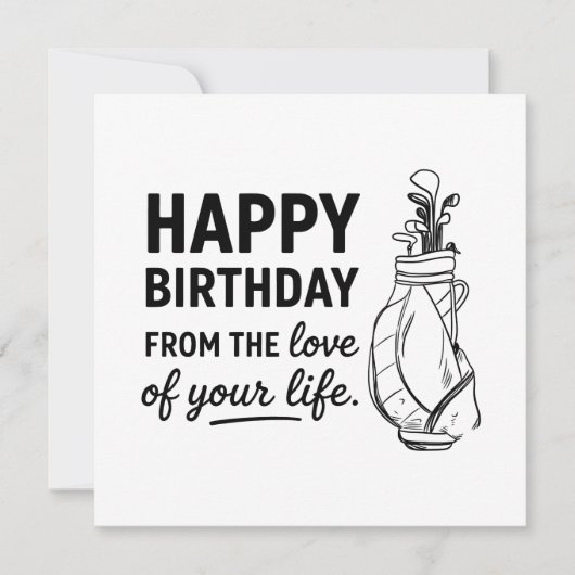 Carte Joyeux golfeur d'anniversaire (Devant)