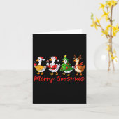 Carte Joyeux Goosemas Noël Silly Goose Funny Noël Wo (Fleur jaune)
