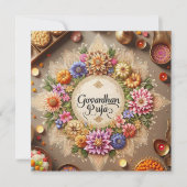 Carte Joyeux Govardhan Puja (Devant)