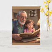 Carte Joyeux Grampa d'anniversaire (Fleur jaune)