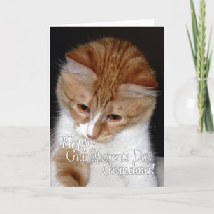 Carte Joyeux grand-parents Jour grand-mère mignonne chat