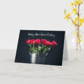 Carte Joyeux Grand-parents Jour Roses rouges (Fleur jaune)