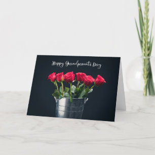 Carte Joyeux Grand-parents Jour Roses rouges