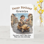 Carte Joyeux grand-père d'anniversaire - Editable. (Fleur jaune)