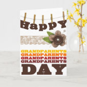 Carte Joyeux Grandparents (Fleur jaune)