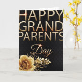 Carte Joyeux Grandparents (Fleur jaune)