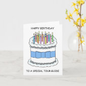 Carte Joyeux Guide d'anniversaire à la visite (Fleur jaune)