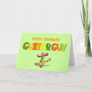 Carte Joyeux Guitare d'anniversaire