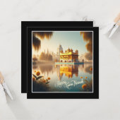 Carte Joyeux Guru Nanak (Devant/Arrière en situation)