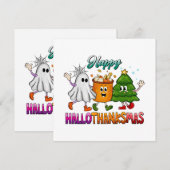 Carte Joyeux Hallothanksmas (Devant / Derrière)