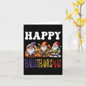 Carte Joyeux Hallothanksmas Halloween Thanksgiving Chris (Fleur jaune)