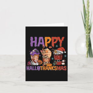 Carte Joyeux Hallothanksmas Halloween Thanksgiving Chris