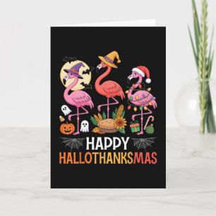 Carte Joyeux Hallothanksmas Xmas Halloween Thanksgiving