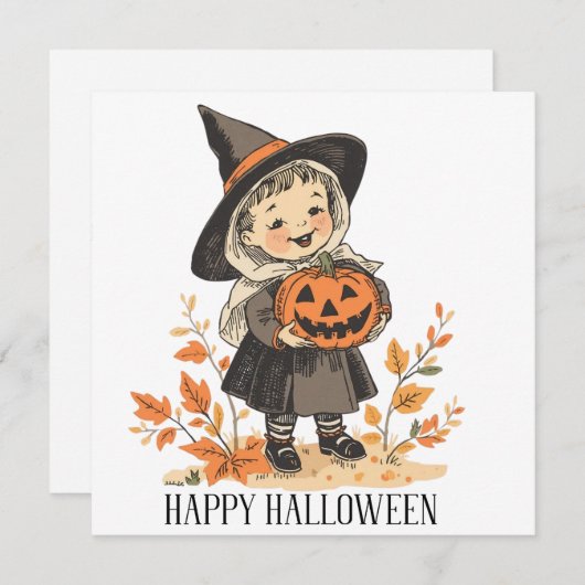 Carte Joyeux Halloween (Devant / Derrière)