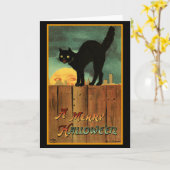 Carte Joyeux Halloween (Fleur jaune)